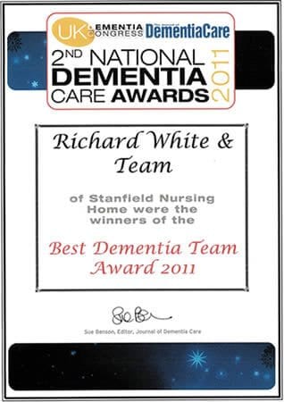 UK Nursing Home Stanfield has hope for research in dementia care