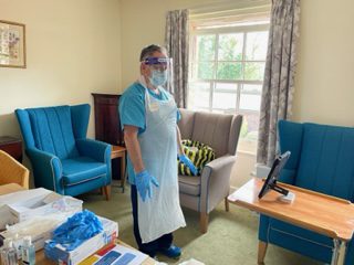care home staff training donning and doffing ppe